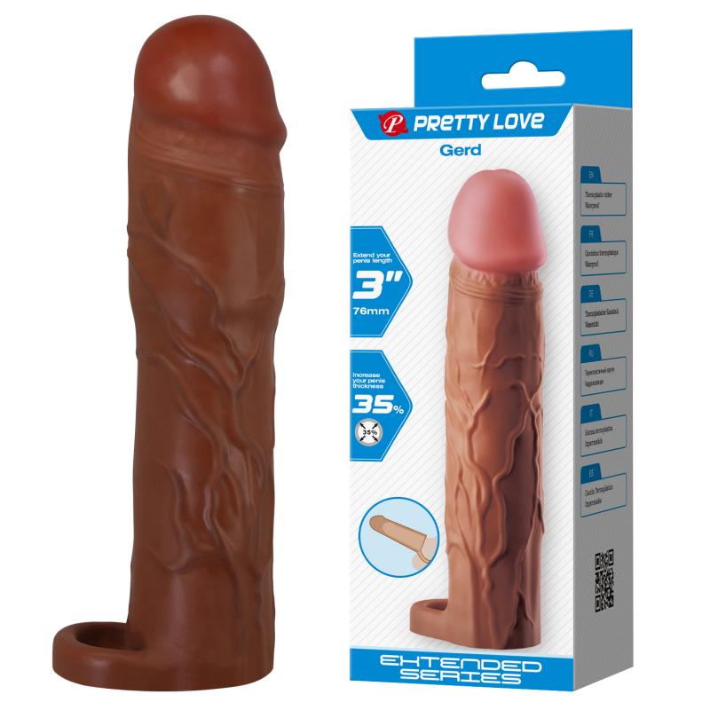 Melez Rengi Silikon Penis Kılıfı - Gerd