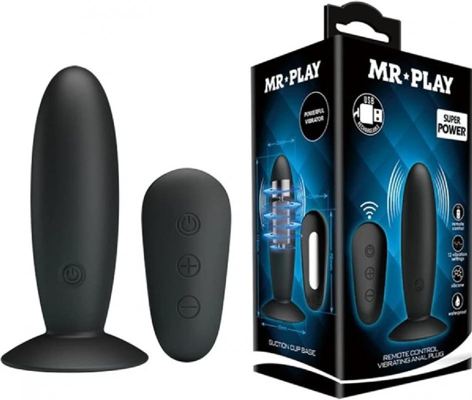 USB Şarjlı 12 Titreşim Modlu Uzaktan Kumandalı Vibratör & Anal Plug